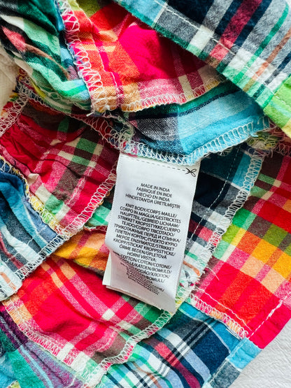 (Pre-loved) Polo Ralph Lauren white t-shirt chequered dress 白色恤衫格仔裙