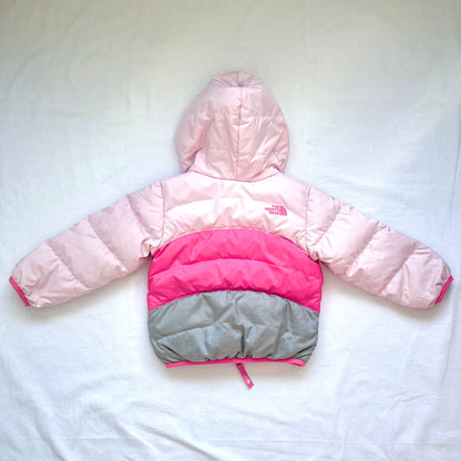 (Pre-loved) The North Face Pink 2-sided Down Jacket 粉紅色雙面羽絨褸 (remove tag) 2/3Y