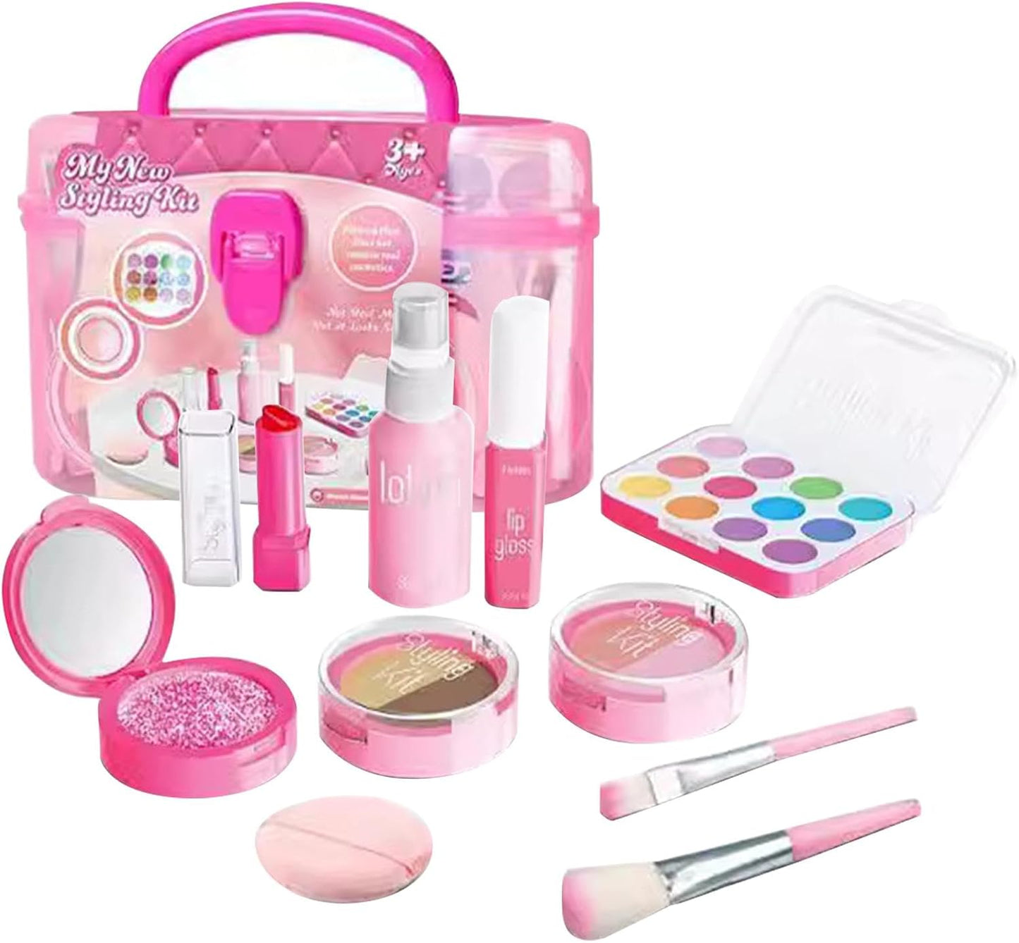 Children s Pretend Cosmetic Kit 兒童仿真化妝品套裝（附收納盒）