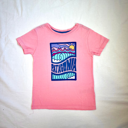(Pre-loved) Patagonia Printed Pink T-Shirt 女童粉紅色短袖衫 3Y