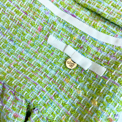 (Pre-loved) Nicholas & Bears Green Tweed Long Sleeves Dress 綠色毛呢套裝裙 4Y