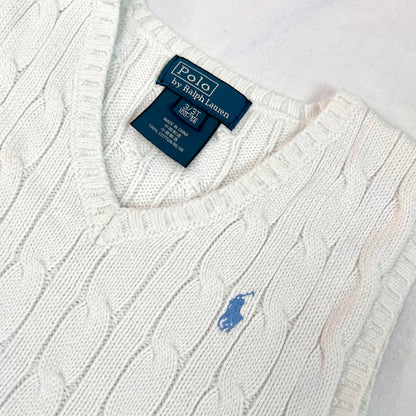 (Pre-loved) POLO Ralph Lauren White Vest 白色背心毛衣 3Y