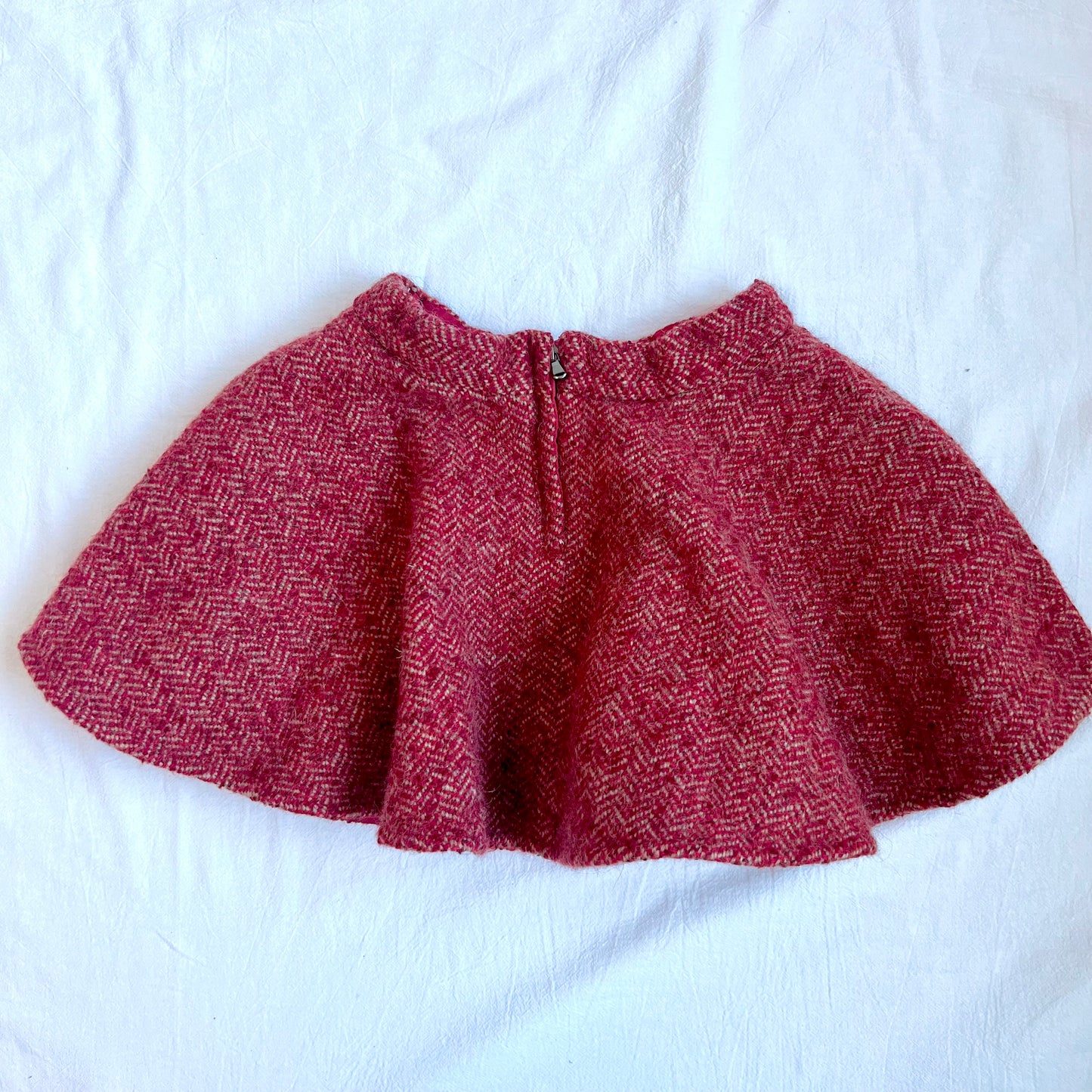 (Pre-loved) D&G Red Wool Skirt 酒紅色毛呢百褶裙 2Y