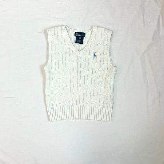 (Pre-loved) POLO Ralph Lauren White Vest 白色背心毛衣 3Y