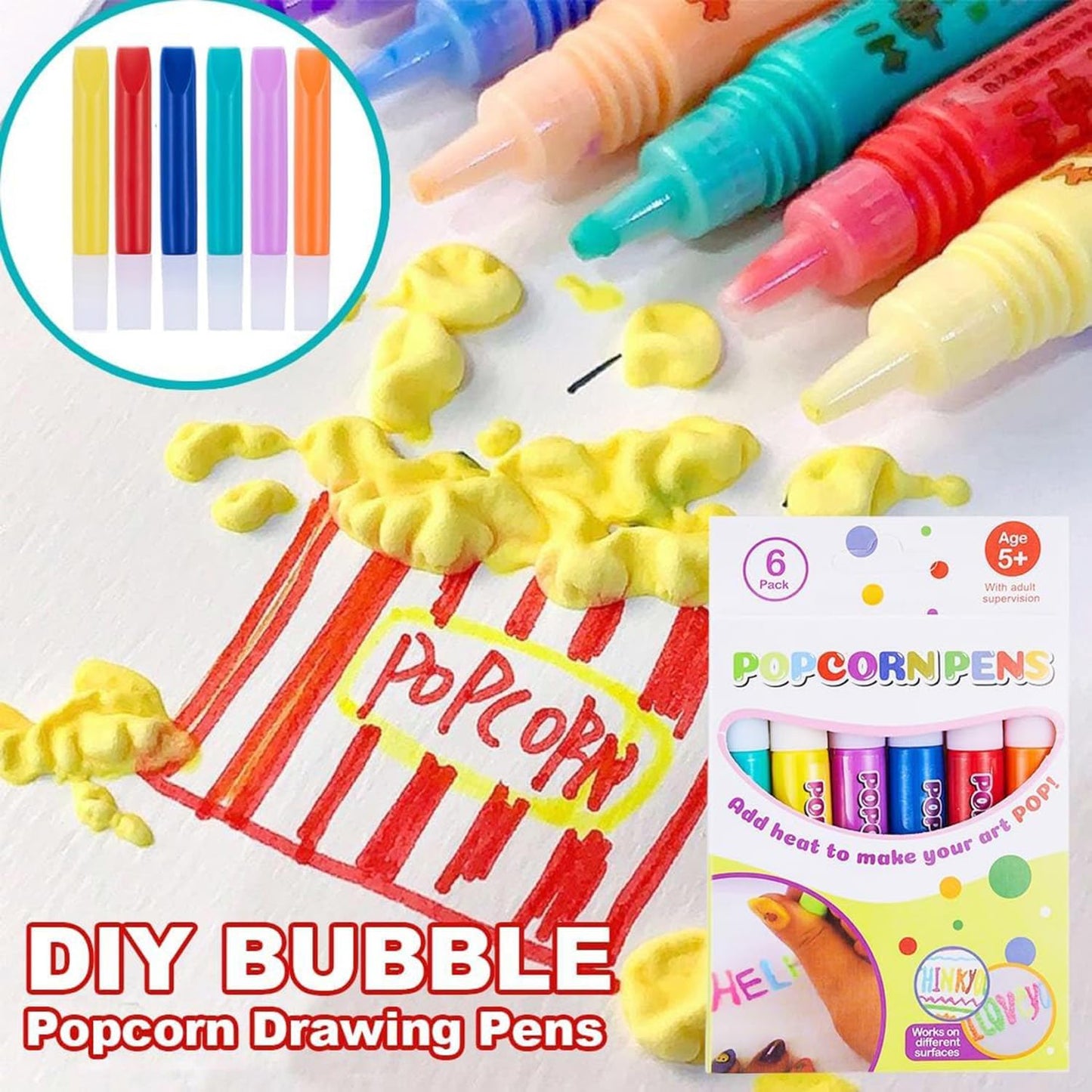 Bubble Popcorn Drawing Pens 神奇泡泡筆