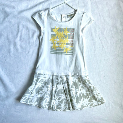 (Pre-loved) KENZO White Dress 女童白色短袖裙 3Y