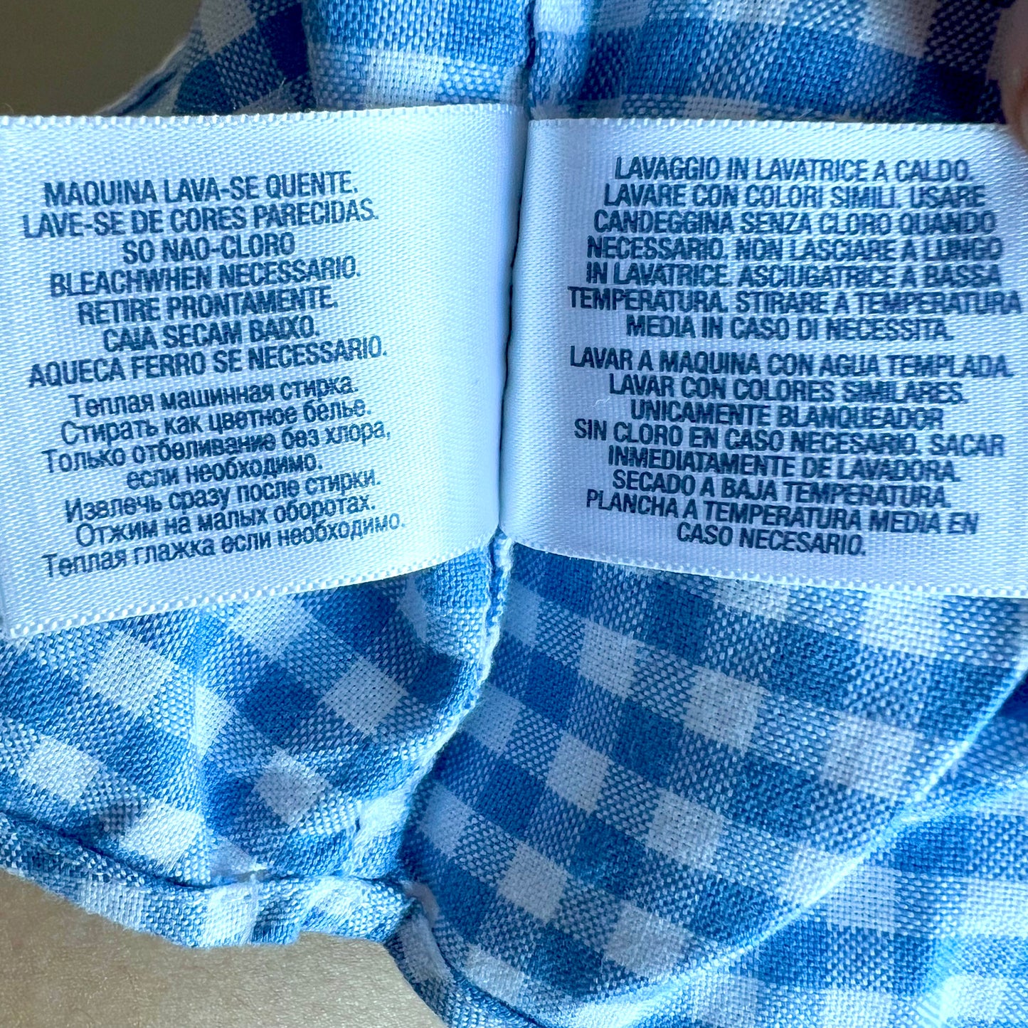 (Pre-loved) Polo Ralph Lauren Shirt 藍白格紋棉質襯衫 24M