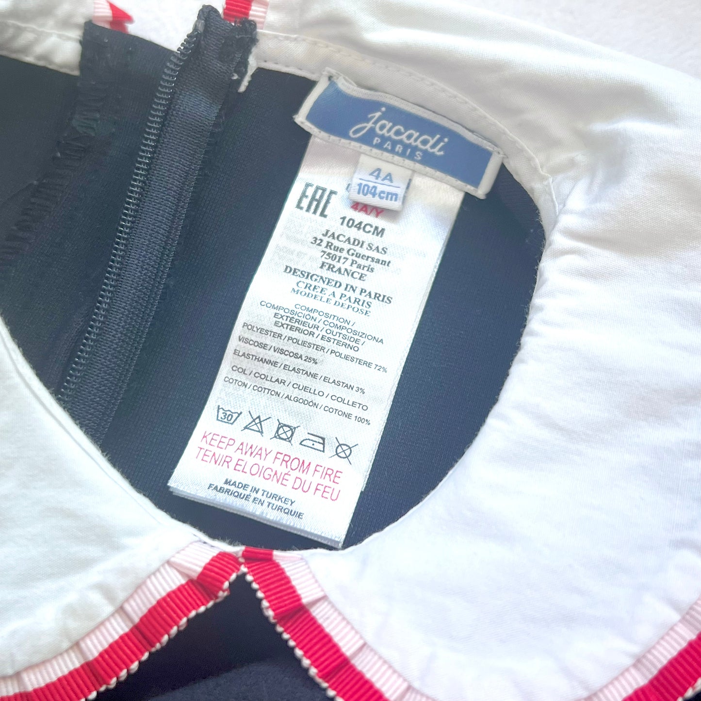 (Pre-loved) Jacadi Interview Dress 黑色斯文面試裙 4Y