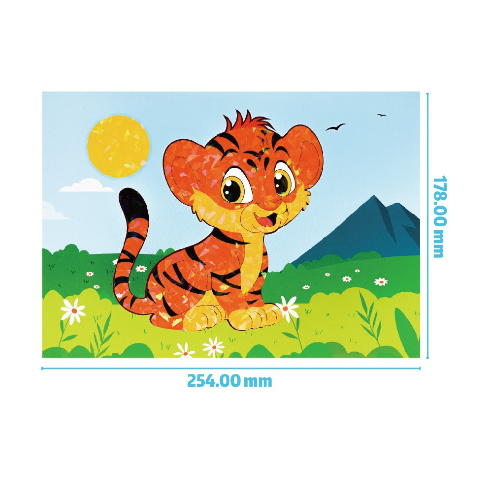 Educational Art Crafts Sticker By Number Book Animal 兒童手作貼紙書  動物