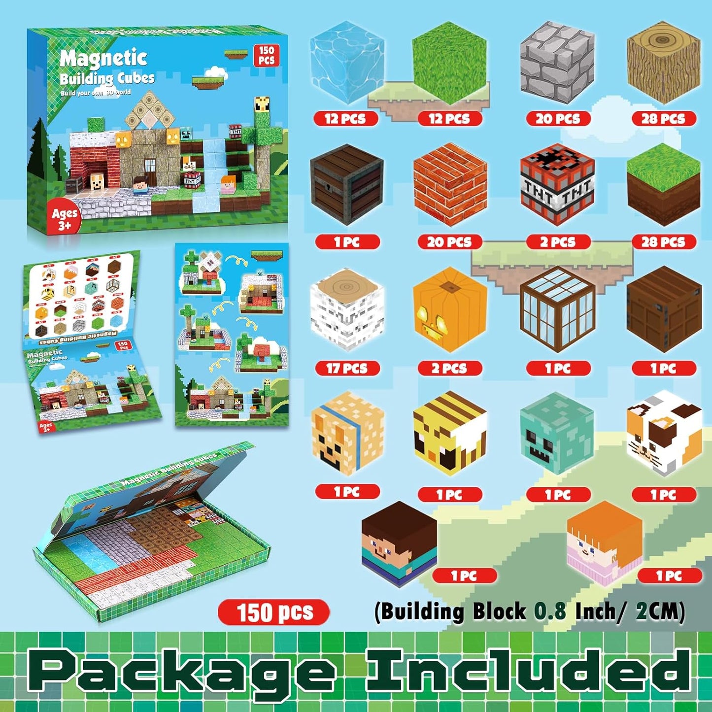 Magnetic Building Cubes 磁力方塊積木套裝