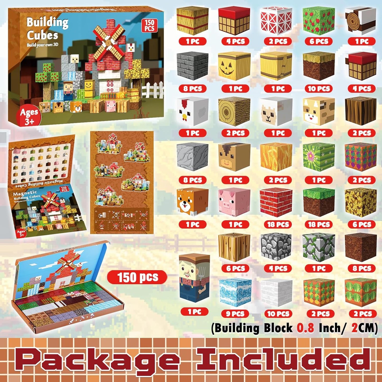 Magnetic Building Cubes 磁力方塊積木套裝