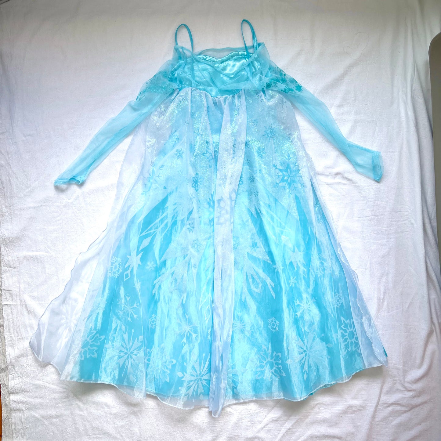 (Pre-loved) Disney Elsa Costume for Kids, Frozen 迪士尼愛莎公主裙 7/8 128cm