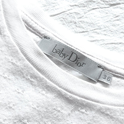 (Pre-loved) (Pre-loved) Baby Dior White Logo T-Shirt 女童白色短袖T恤 3Y