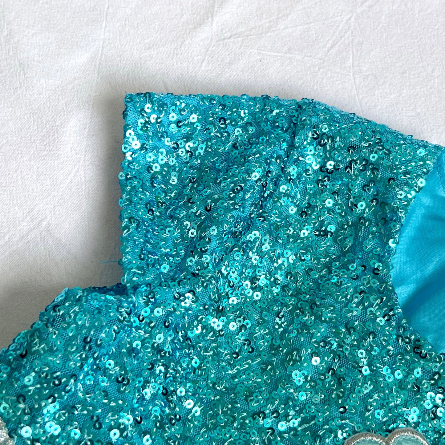 (Pre-loved) Disney Elsa Bling Blue Party Dress Frozen 迪士尼愛莎公主裙 4Y