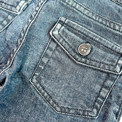 (Pre-loved) Bonpoint Cropped Roll Cuff Denim Jeans 卷邊七分牛仔褲 3Y
