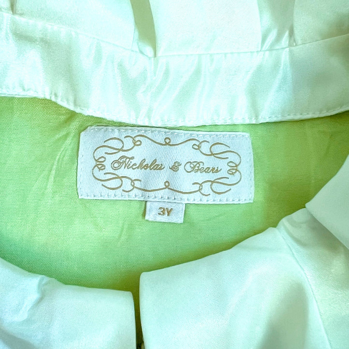 (Pre-loved) Nicolas & Bear Green Tweed SleevelessDress 綠色毛呢裙 3Y