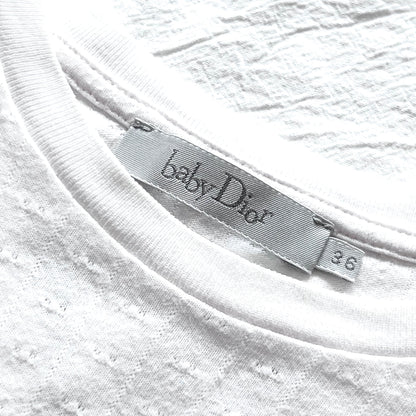(Pre-loved) (Pre-loved) Baby Dior White Logo T-Shirt 女童白色短袖T恤 3Y