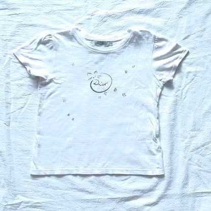 (Pre-loved) (Pre-loved) Baby Dior White Logo T-Shirt 女童白色短袖T恤 3Y