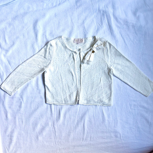 (Pre-loved) Nicholas & Bears White Cardigan 白色開襟羊毛衫 4Y