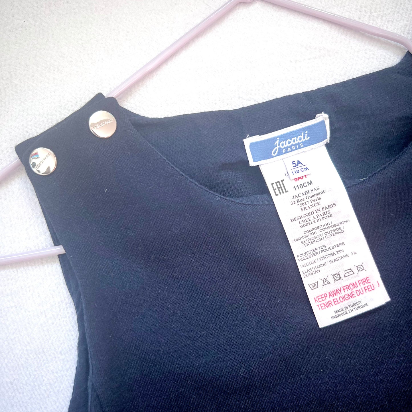 (Pre-loved) Jacadi Interview Dress 斯文黑色面試裙 5Y