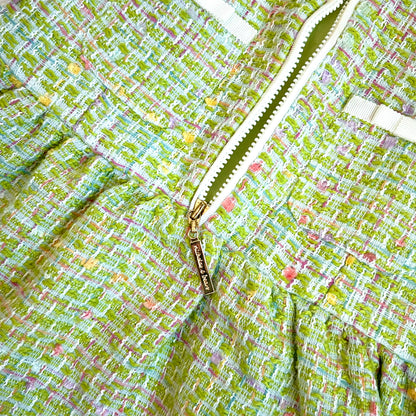 (Pre-loved) Nicolas & Bear Green Tweed SleevelessDress 綠色毛呢裙 3Y