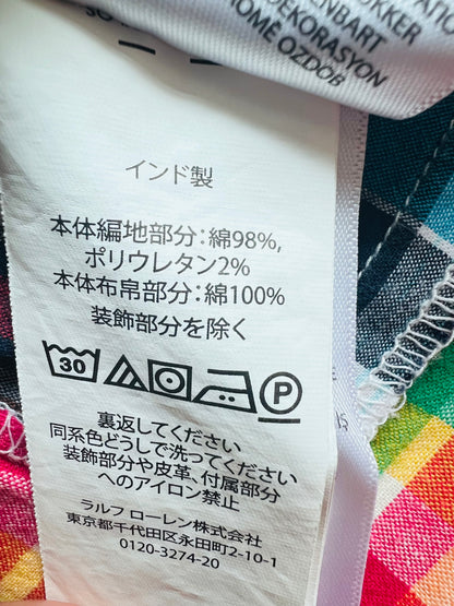 (Pre-loved) Polo Ralph Lauren white t-shirt chequered dress 白色恤衫格仔裙