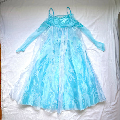 (Pre-loved) Disney Elsa Costume for Kids, Frozen 迪士尼愛莎公主裙 7/8 128cm