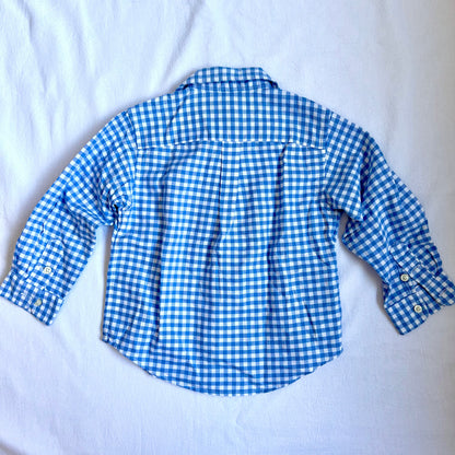 (Pre-loved) Polo Ralph Lauren Shirt 藍白格紋棉質襯衫 24M