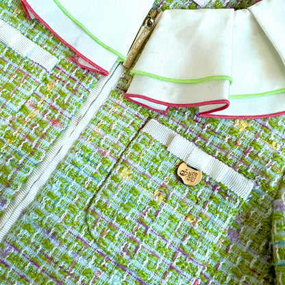 (Pre-loved) Nicholas & Bears Green Tweed Long Sleeves Dress 綠色毛呢套裝裙 4Y