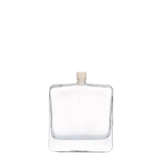 100ml Flat Square Diffuser Glass bottle 扁方形玻璃擴香瓶 (連蓋)