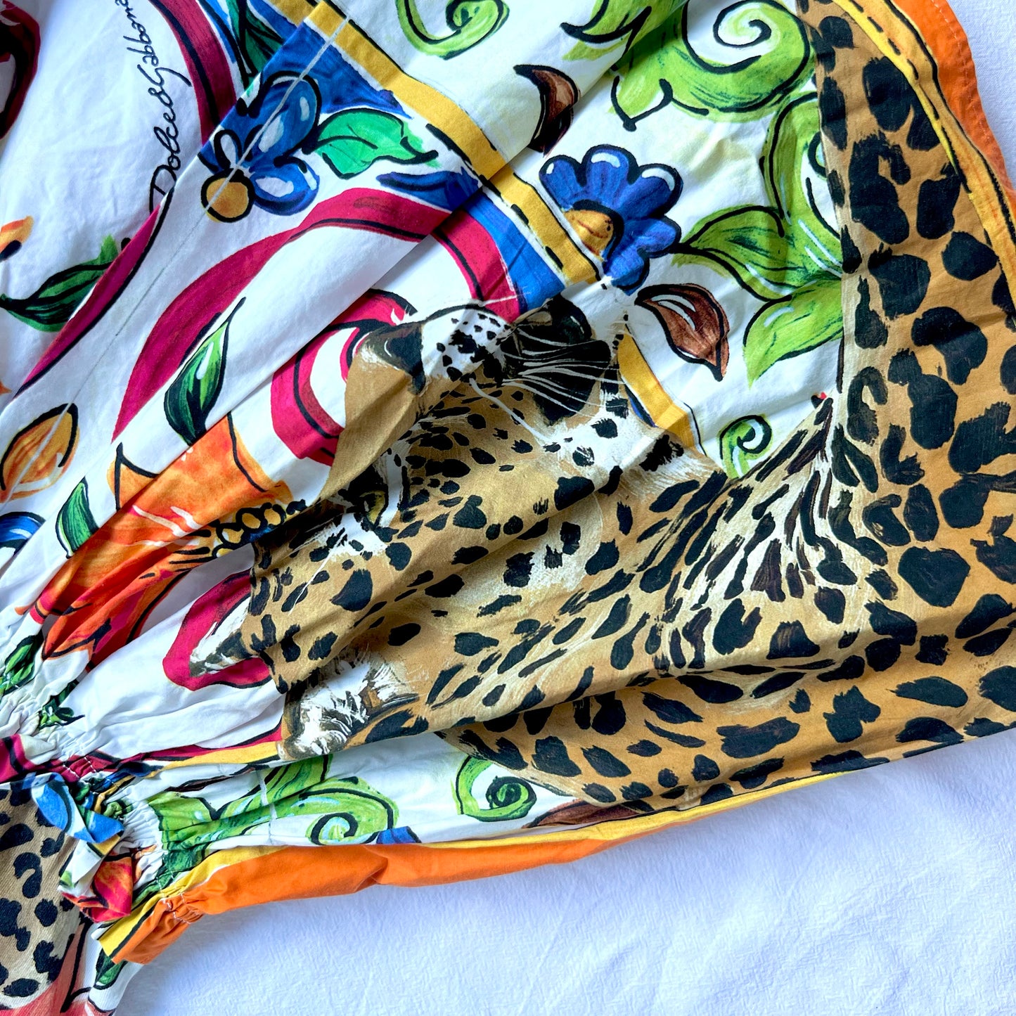 (Pre-loved) D&G Printing Pattern dress 女童豹款無袖裙 4Y / 110