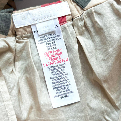 (Pre-loved) Burberry Checkered Suspender Skirt 格仔吊帶裙 2Y