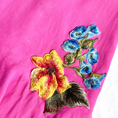 (Pre-loved) D&G Flower Pink Chinese dress 粉紅中式裙 4Y