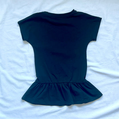 (Pre-loved) Moschino Black Burger T-Shirt Dress 女童黑色短袖裙 4Y