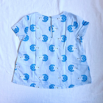(Pre-loved) Jacadi Hedgehog Blue Top 藍色刺蝟印花上衣 5Y
