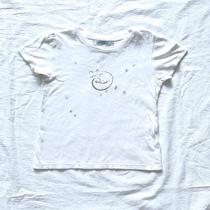 (Pre-loved) (Pre-loved) Baby Dior White Logo T-Shirt 女童白色短袖T恤 3Y