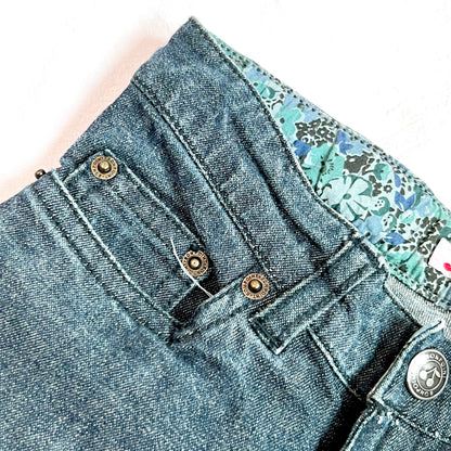 (Pre-loved) Bonpoint Cropped Roll Cuff Denim Jeans 卷邊七分牛仔褲 3Y