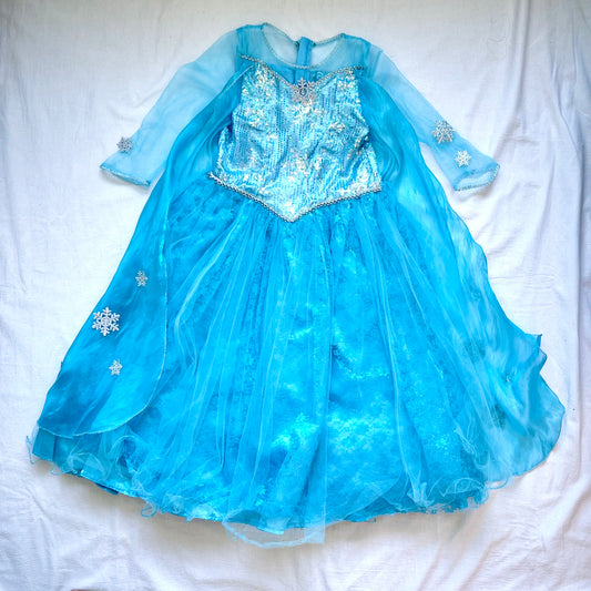 (Pre-loved) Disney BBB Costumes Elsa, Frozen S 魔法化妝廳愛莎公主裙 5/6Y