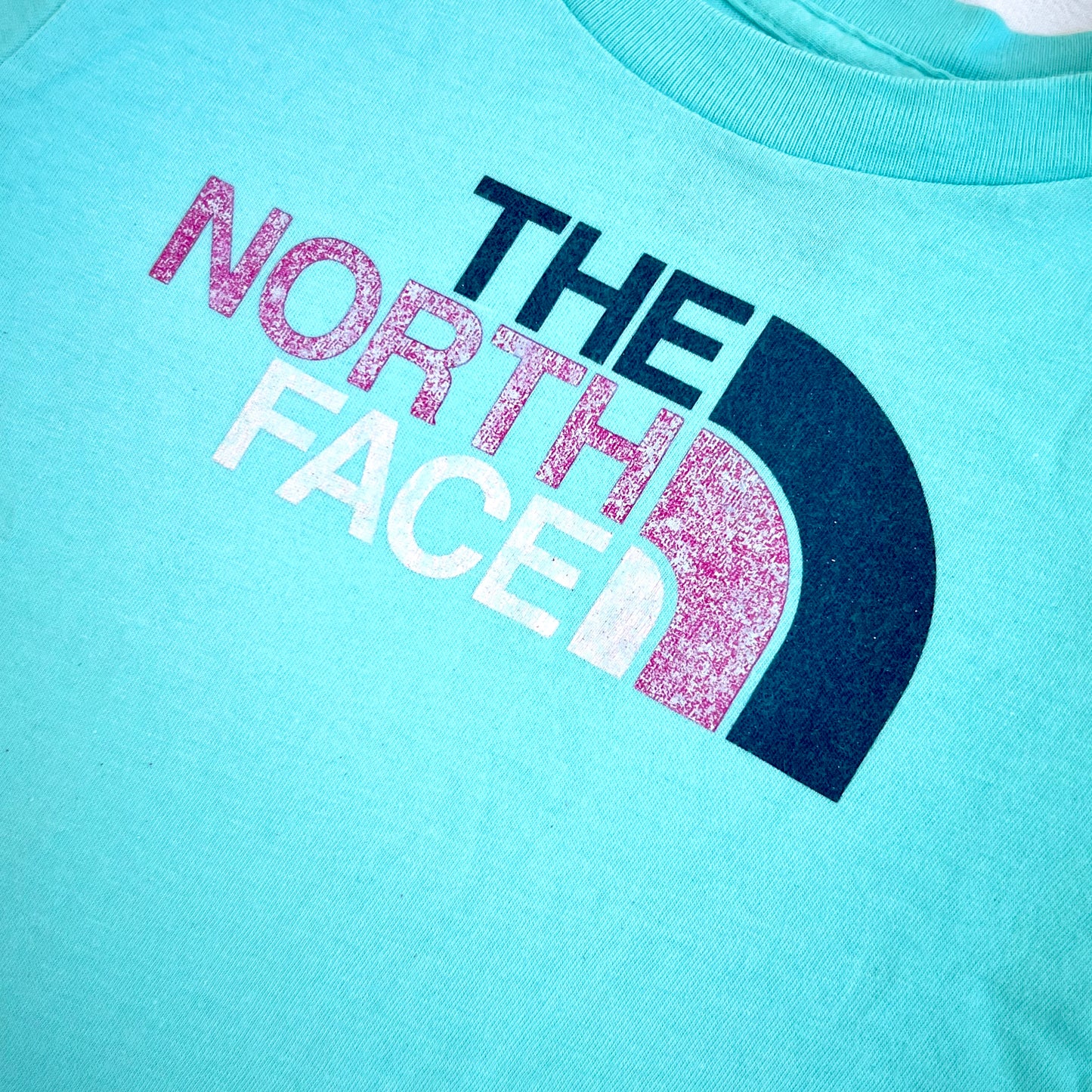 (Pre-loved) The North Face Logo Sky Blue T-Shirt 天藍色短袖衫 3Y