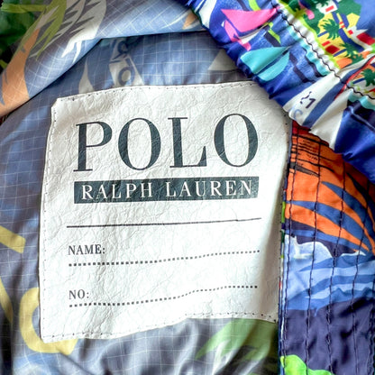 (Pre-loved) Polo Ralph Lauren Windbreaker Jacket Kids Bermuda Print Blue 兒童百慕達印花藍色風褸外套 3T