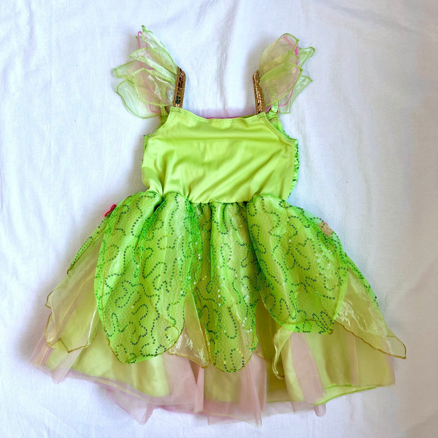 (Pre-loved) Disney Costumes Tinkerbell Dress 迪士尼奇妙仙子公主裙 3Y