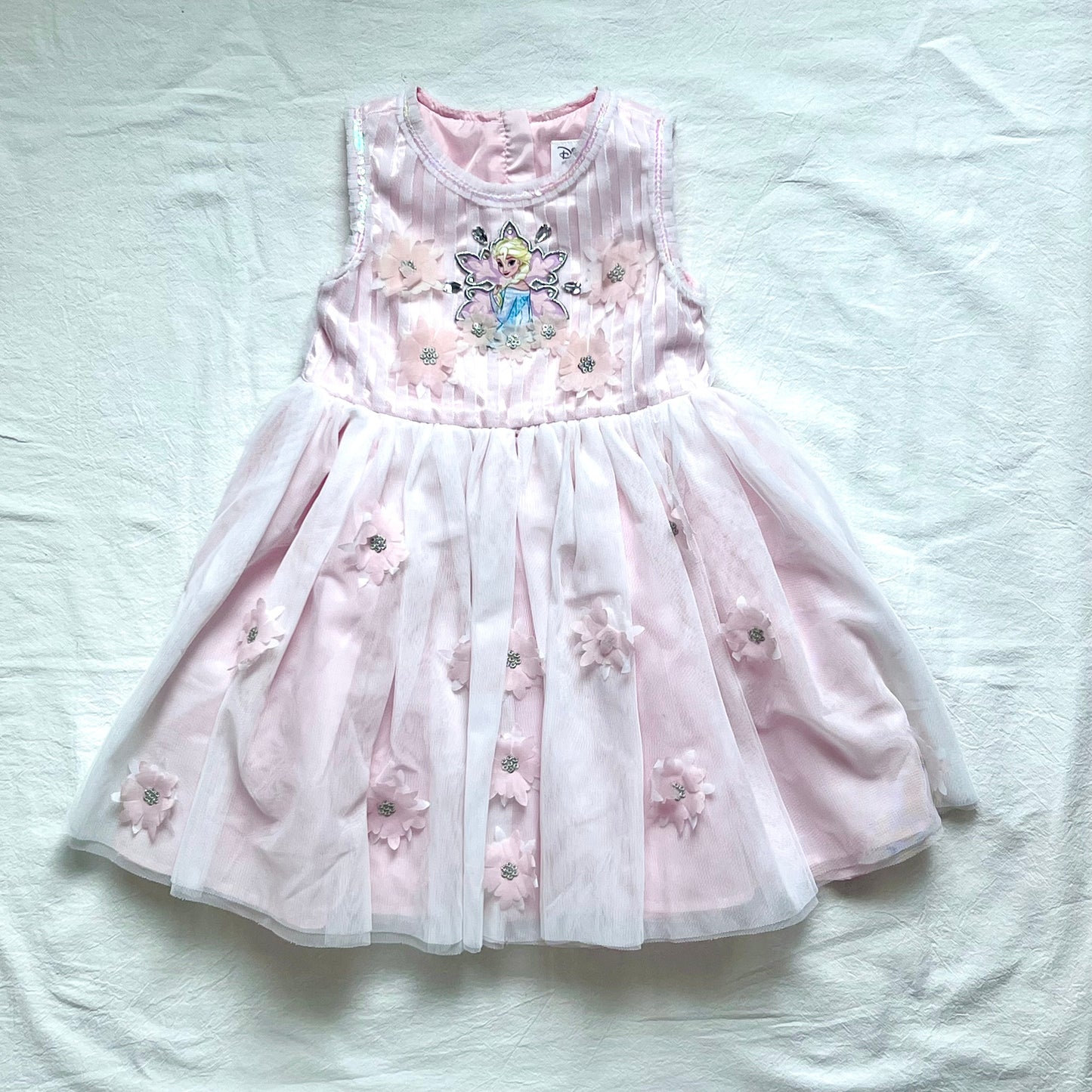 (Pre-loved) Disney Elsa Day Dress for Kids, Frozen 迪士尼愛莎公主裙 4T / 104cm