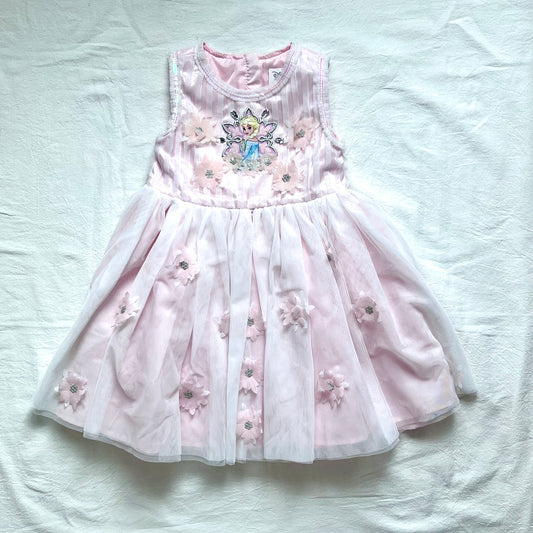 (Pre-loved) Disney Elsa Day Dress for Kids, Frozen 迪士尼愛莎公主裙 4T / 104cm