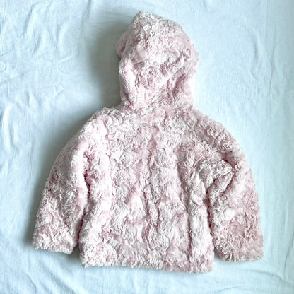 (Pre-loved) The North Face Pink Grey 2-sided Down Jacket 雙面連帽外套 3Y