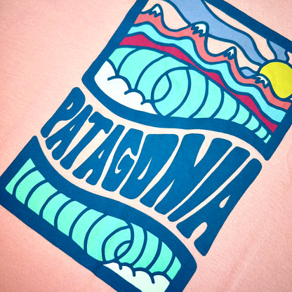 (Pre-loved) Patagonia Printed Pink T-Shirt 女童粉紅色短袖衫 3Y