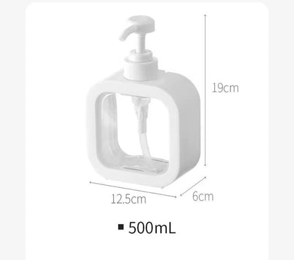 300/500ml Transparent Plastic Square Pump Bottle 透明塑膠方形泵瓶