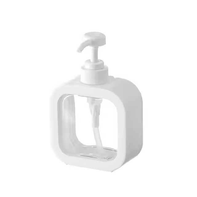 300/500ml Transparent Plastic Square Pump Bottle 透明塑膠方形泵瓶