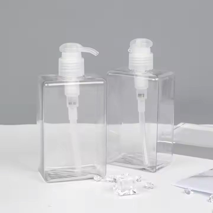 100/200/450ml Clear Plastic Pump Bottle 透明塑膠泵瓶