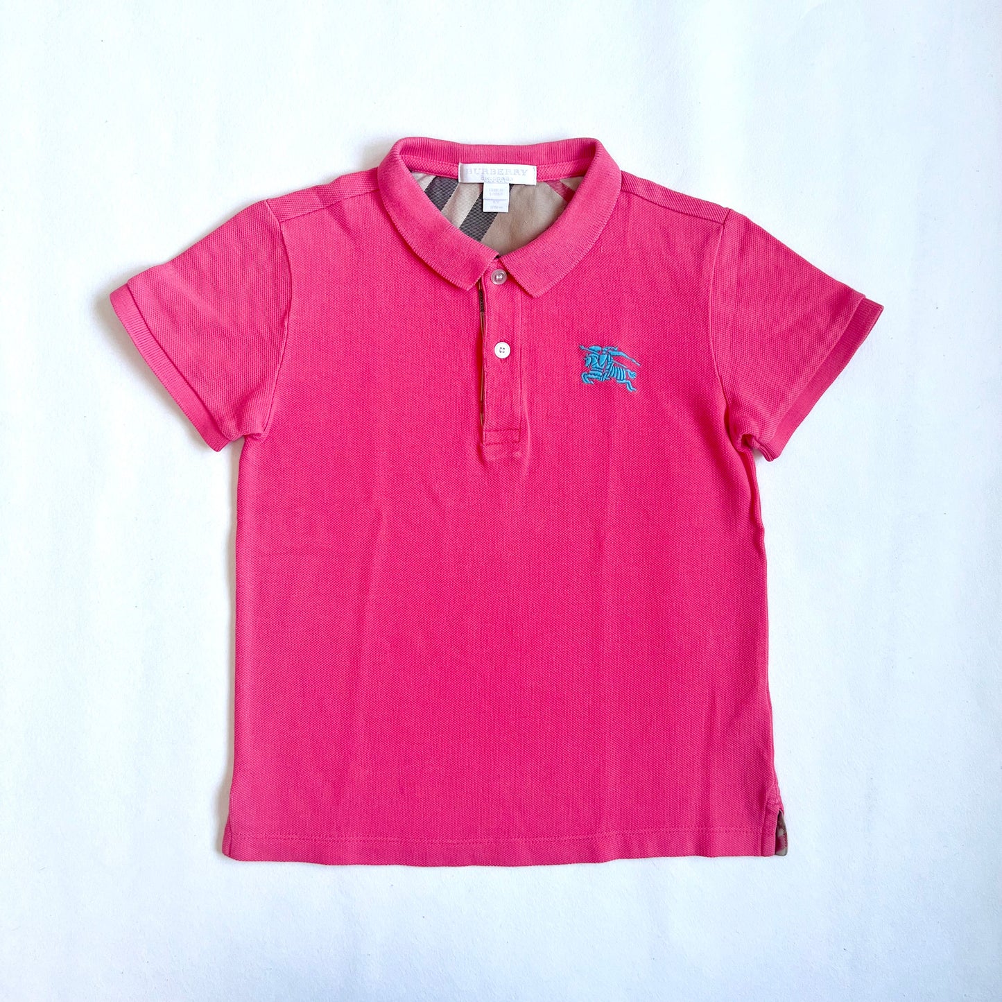 (Pre-loved) Burberry Pink Polo Shirt 女童粉紅色POLO衫 6Y