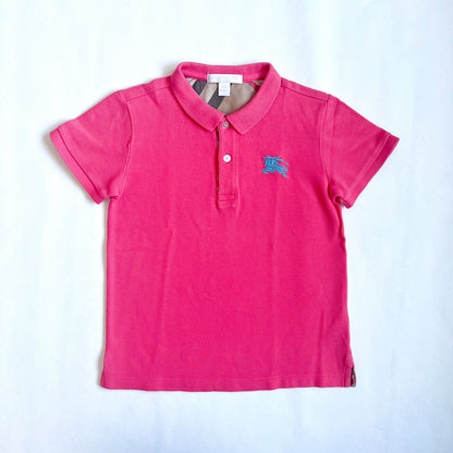 (Pre-loved) Burberry Pink Polo Shirt 女童粉紅色POLO衫 6Y